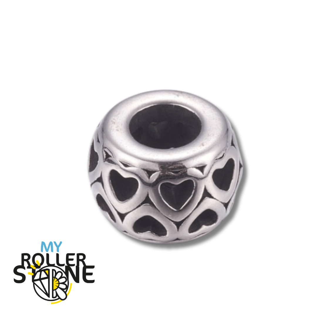 Perles acier inoxydable coeur - Perles