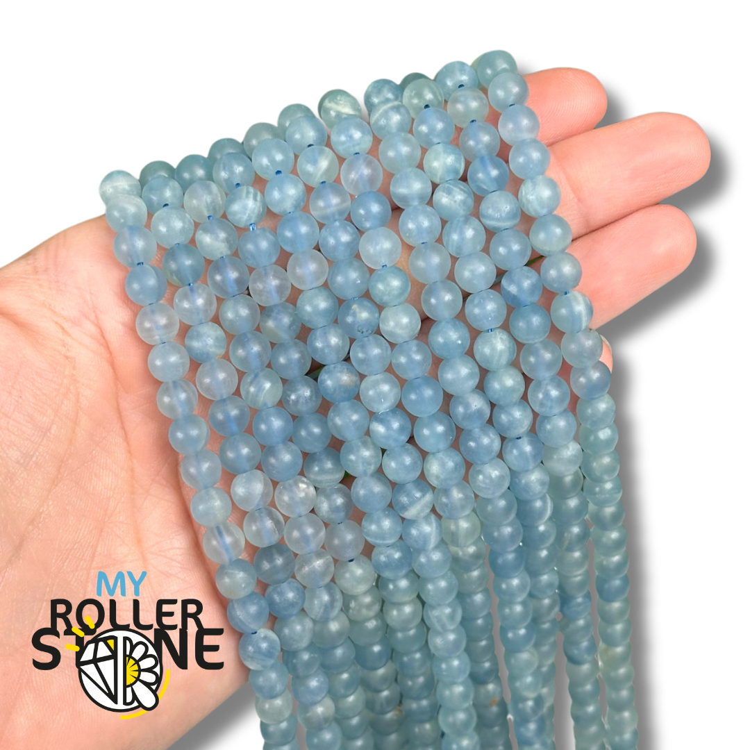 Perles Calcite Bleue 3A - 6 MM - Perles