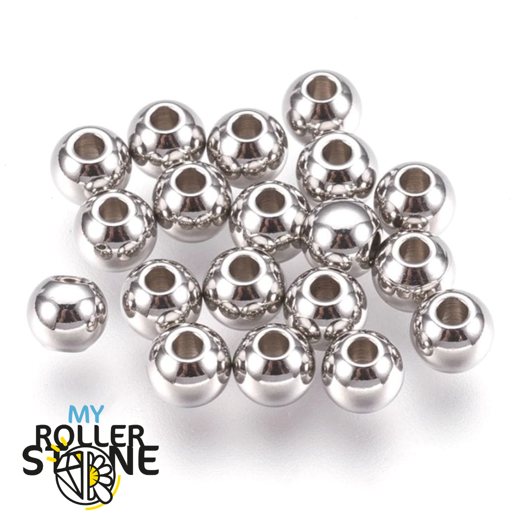 Perles d’espacement Acier inoxydable (Disponibles en 4 tailles) - Perles