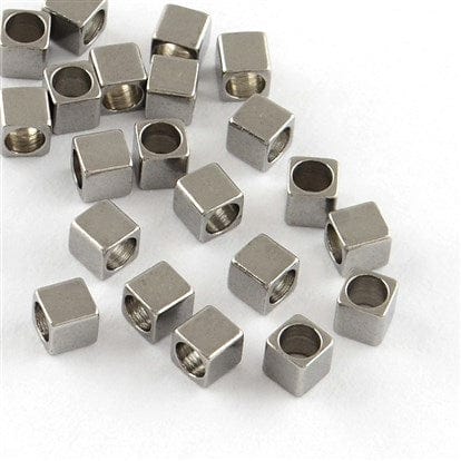 Perles d&#39;espacement carré en acier inoxydable