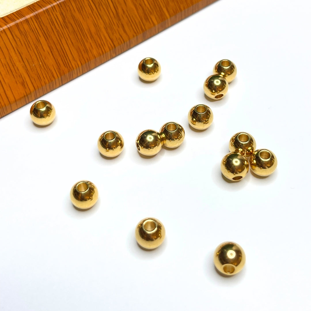 Perles d'Espacement Doré 8 mm