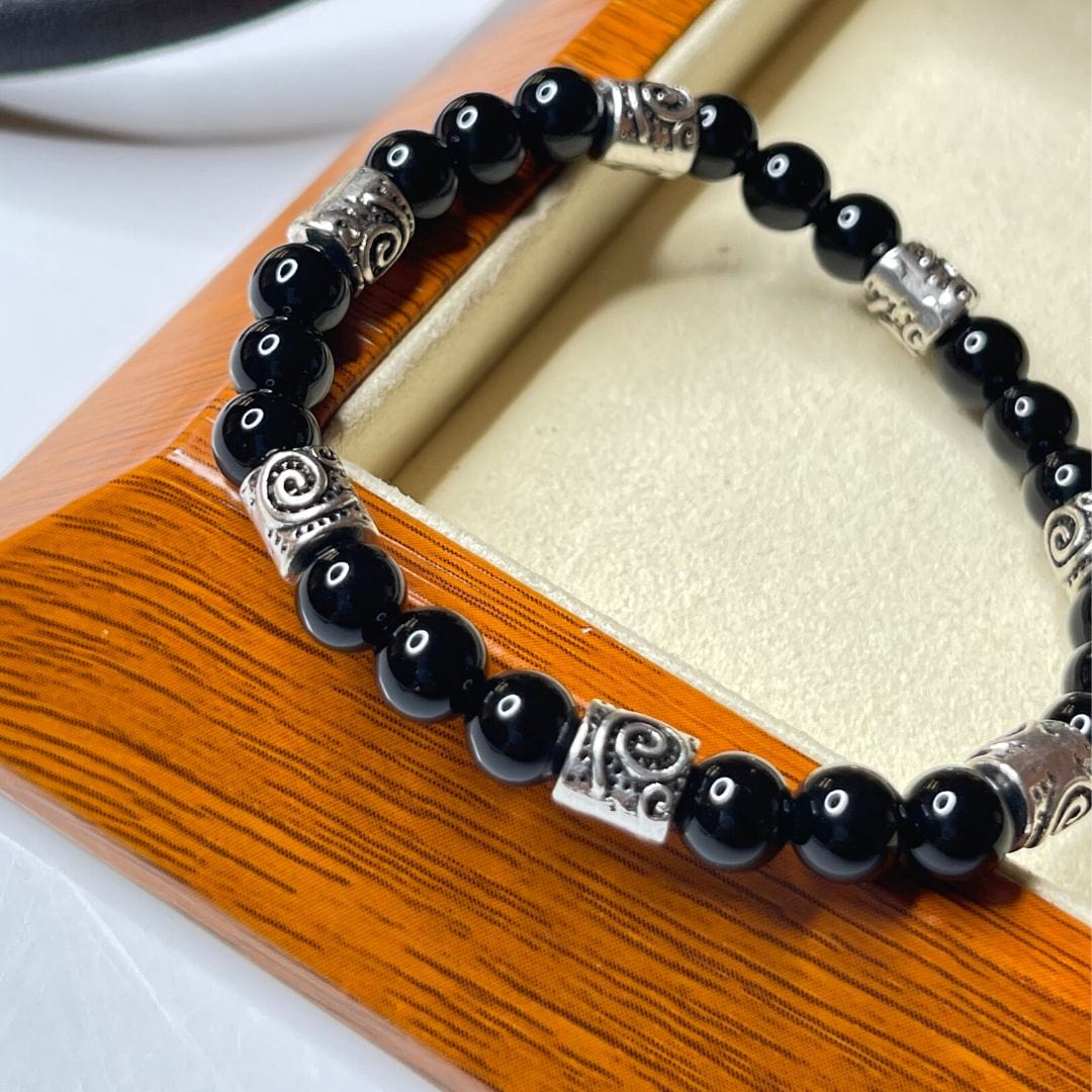 Perles d'espacement en argent tibétain