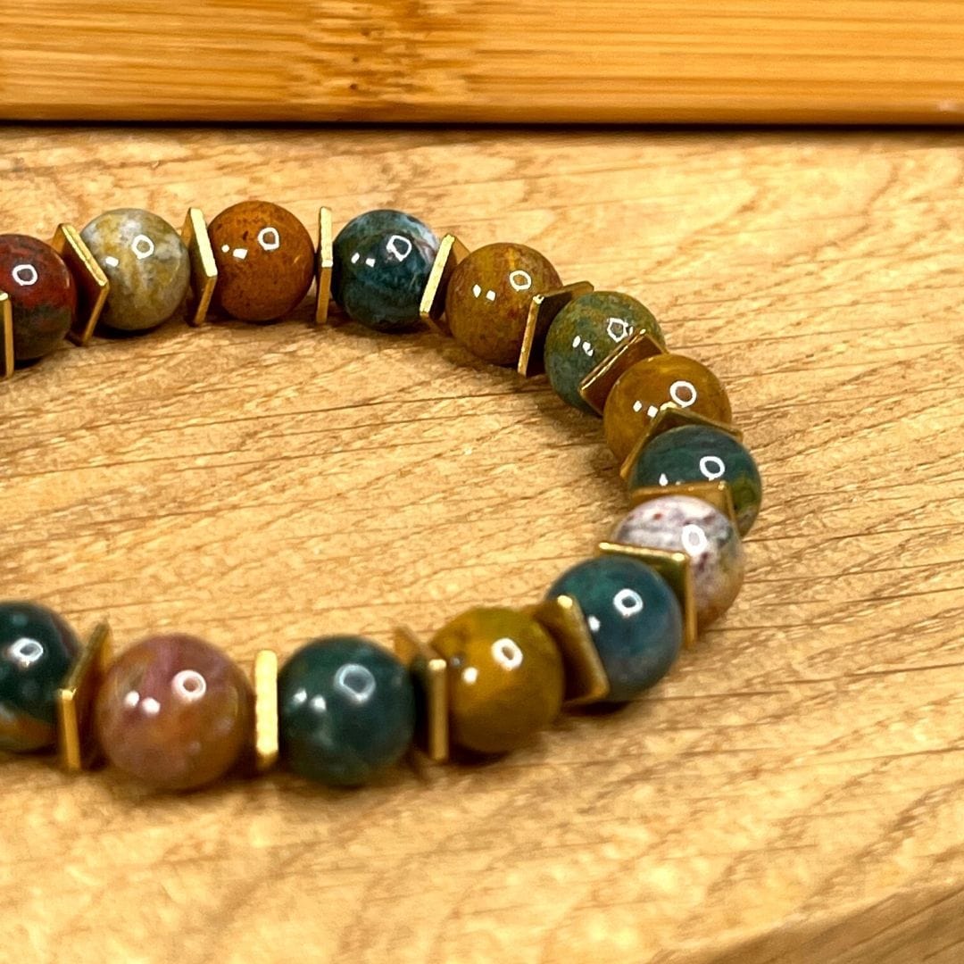 Perles d’espacement plate carré - Boucles d’oreilles