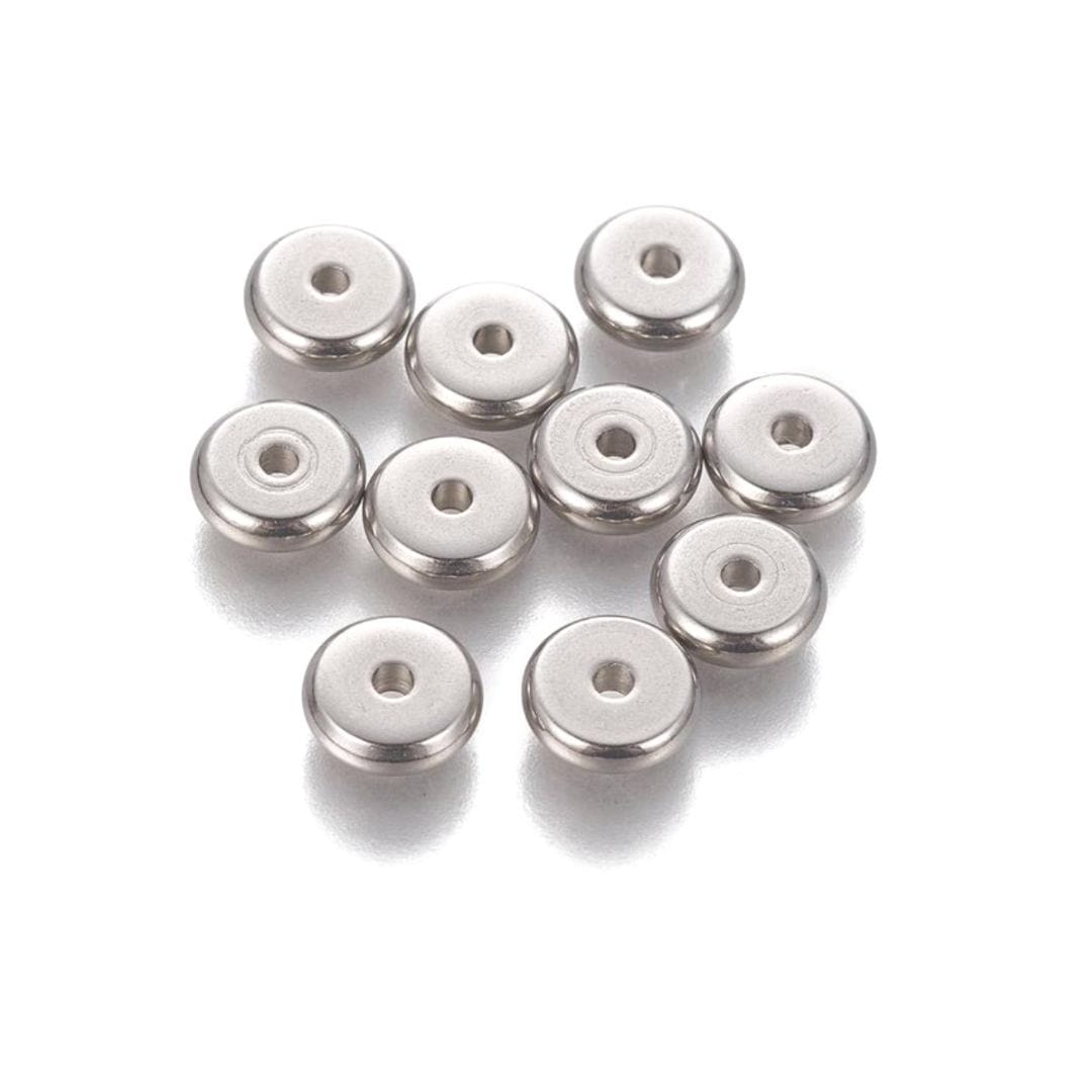 Perles d’espacement rond plat - Perles