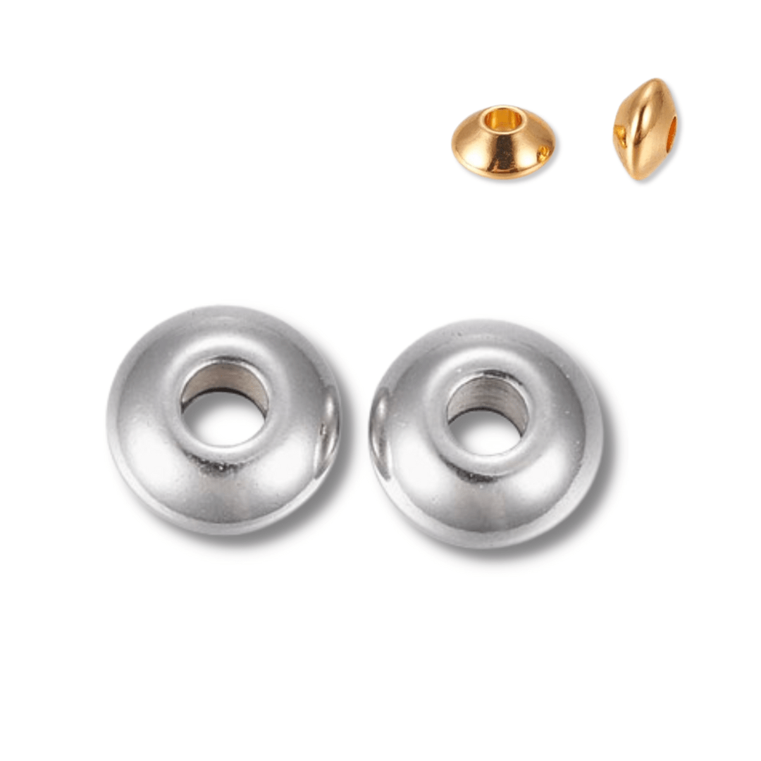 Perles d'espacement rondelle acier inoxydable