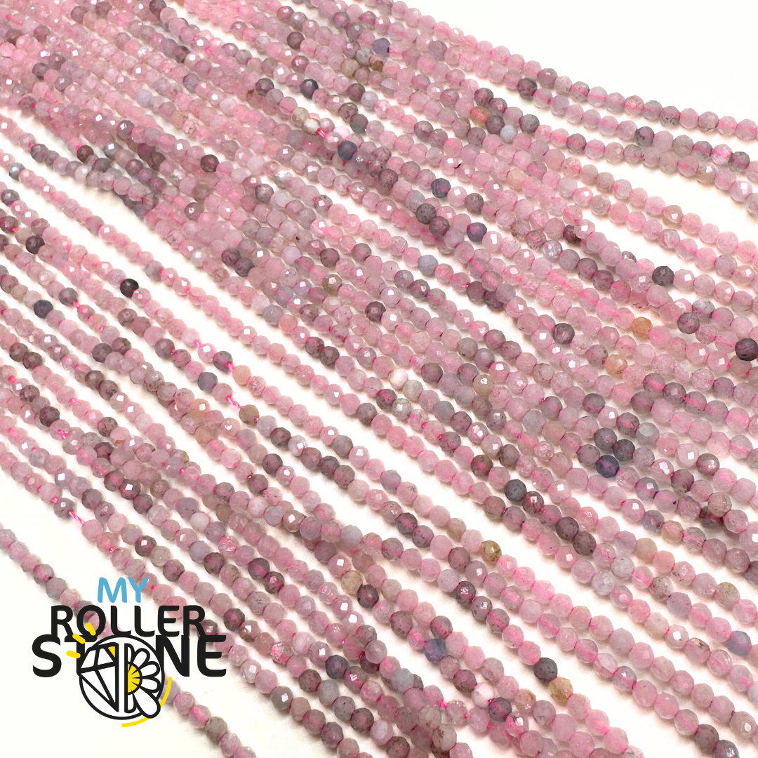 Perles facettées en Béryl multicolore 5A (Morganite Héliodore &amp; Aigue-Marine) - Perles