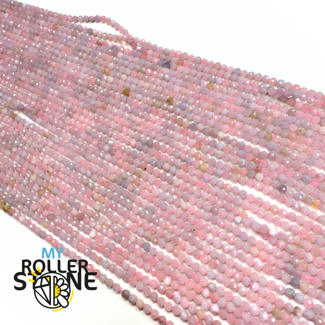 Perles facettées en Béryl multicolore 5A (Morganite Héliodore & Aigue-Marine) - Perles