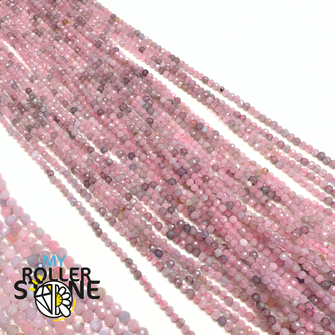 Perles facettées en Béryl multicolore 5A (Morganite Héliodore &amp; Aigue-Marine) - Perles