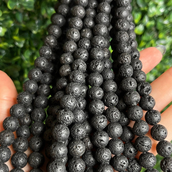 Perles naturelles vendue par 5 Pierre de Lave