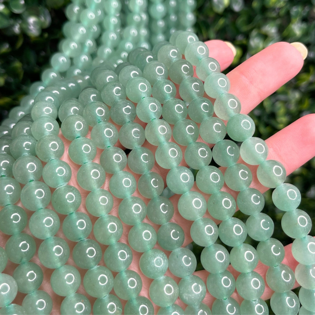 Personnaliser Votre Collier de perles (50 cm) - Aventurine / 4 MM / Argenté