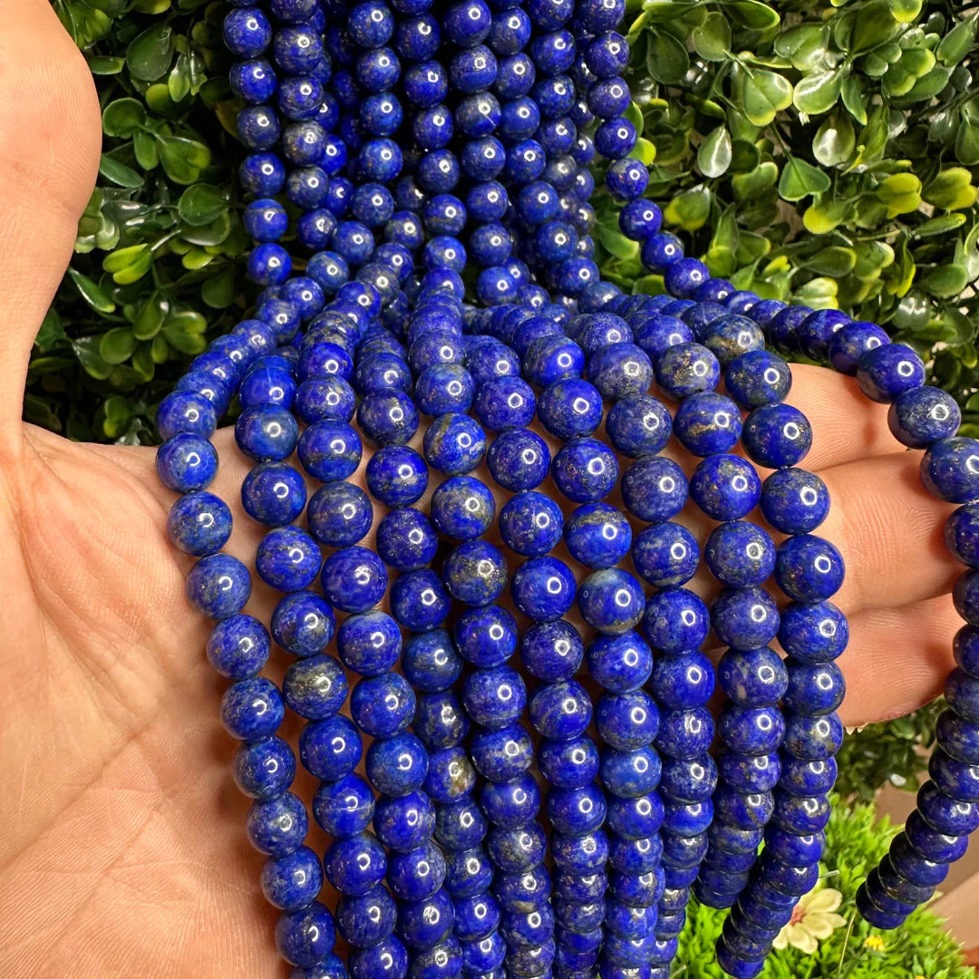 Personnaliser Votre Collier de perles (50 cm) - Lapis Lazuli / 4 MM / Argenté
