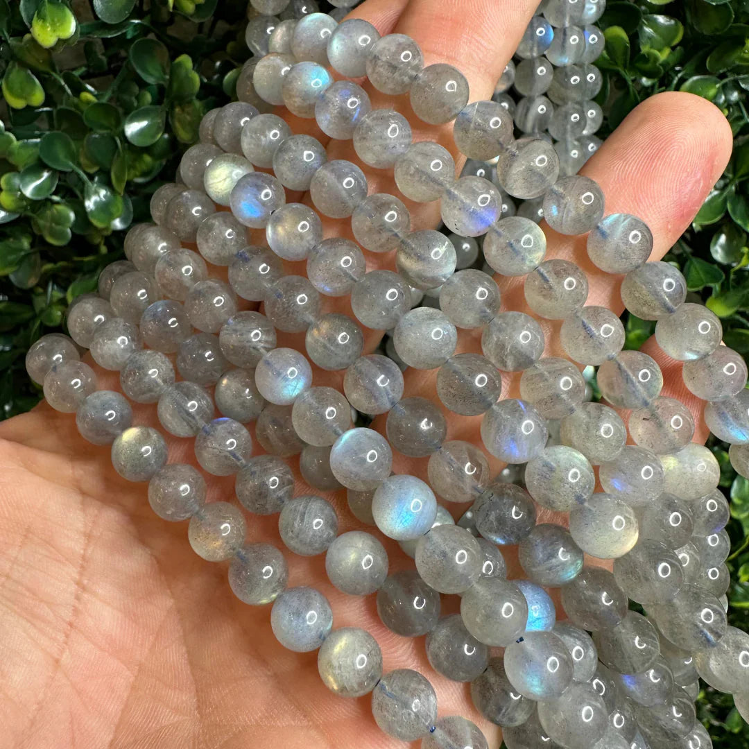 Personnaliser votre Collier de perles (55 cm) - Labradorite / 4 MM / Argenté