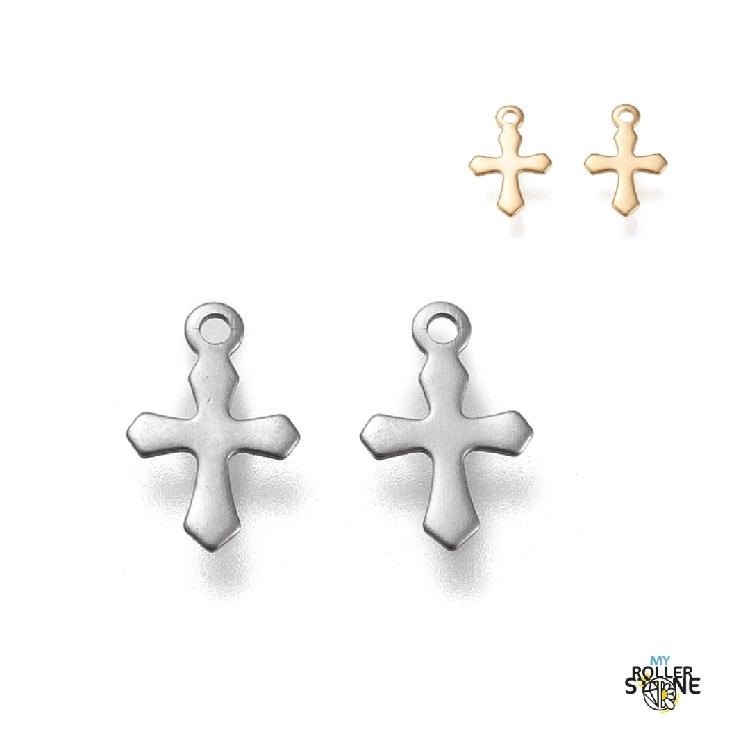 Petit Charm Croix Acier Inoxydable