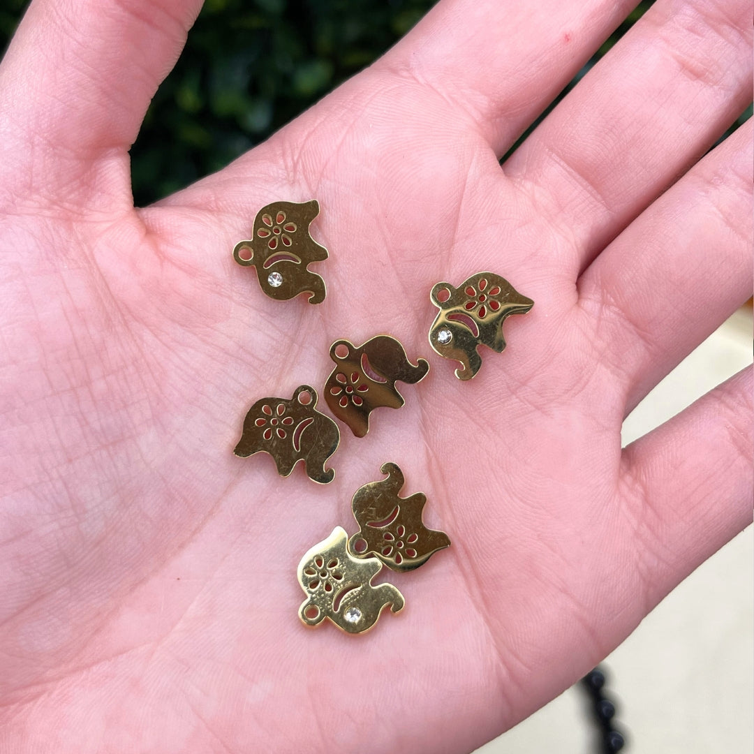 Petit Charm Eléphant acier inoxydable