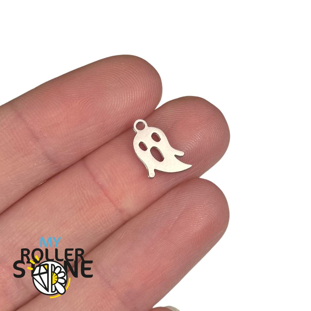 Petit Charm fantôme en acier inoxydable