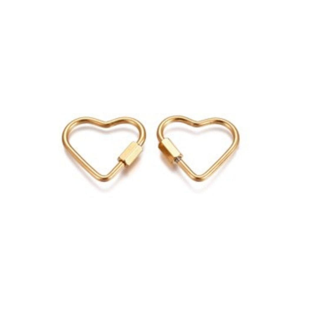 Petit mousqueton Coeur acier inoxydable