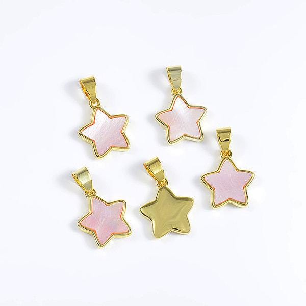 pendentif nacre rose