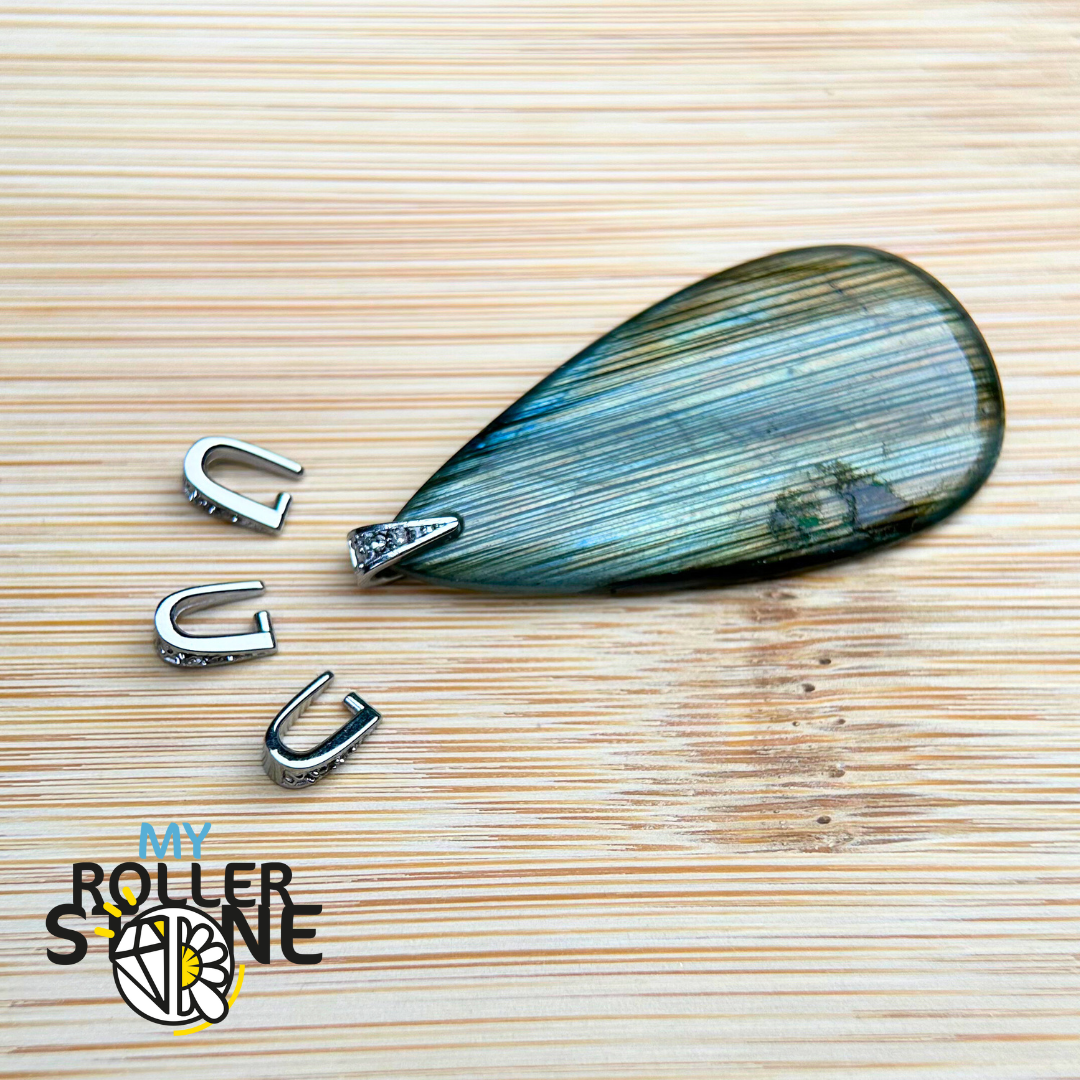 Petite bélière en argent 925 avec zircon - Accessoires pour bijoux