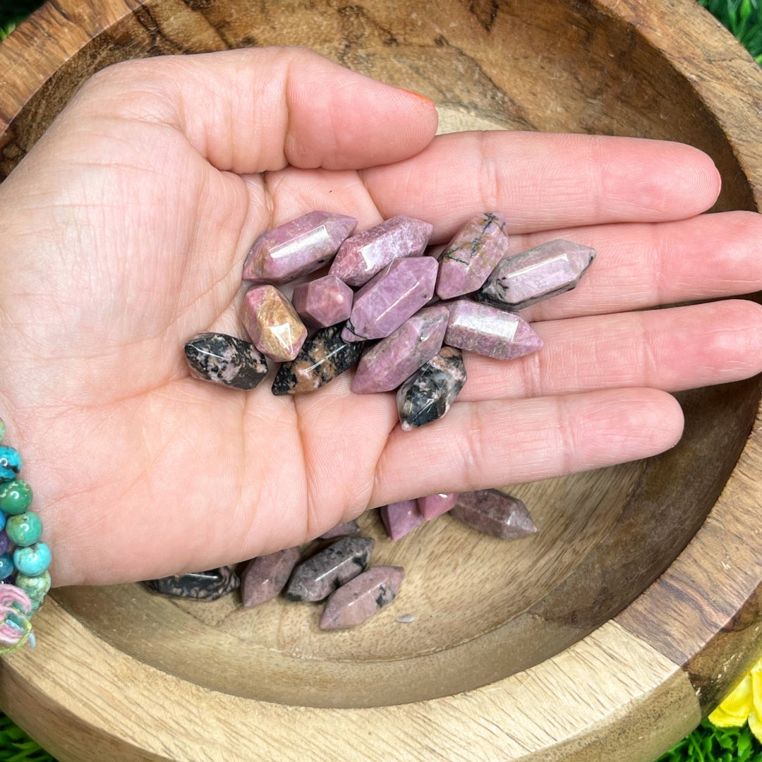 Petite Double Pointe en Rhodonite Australienne