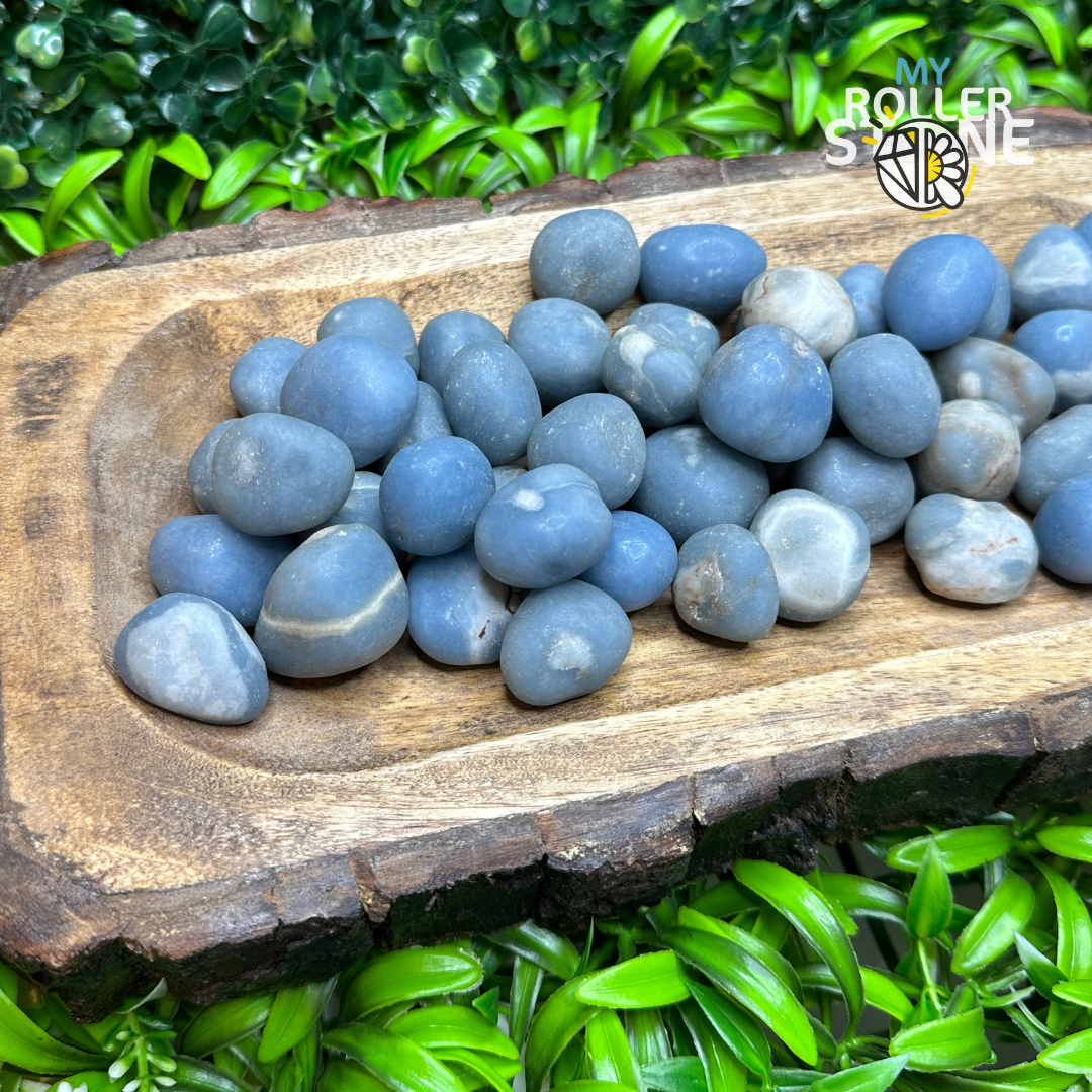 Pierre Roulée Angélite - Pierres et fossiles