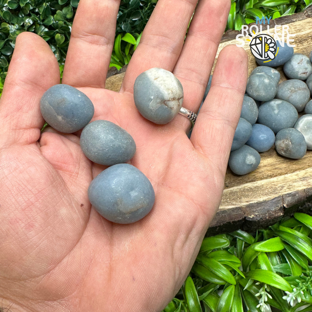 Pierre Roulée Angélite - Pierres et fossiles