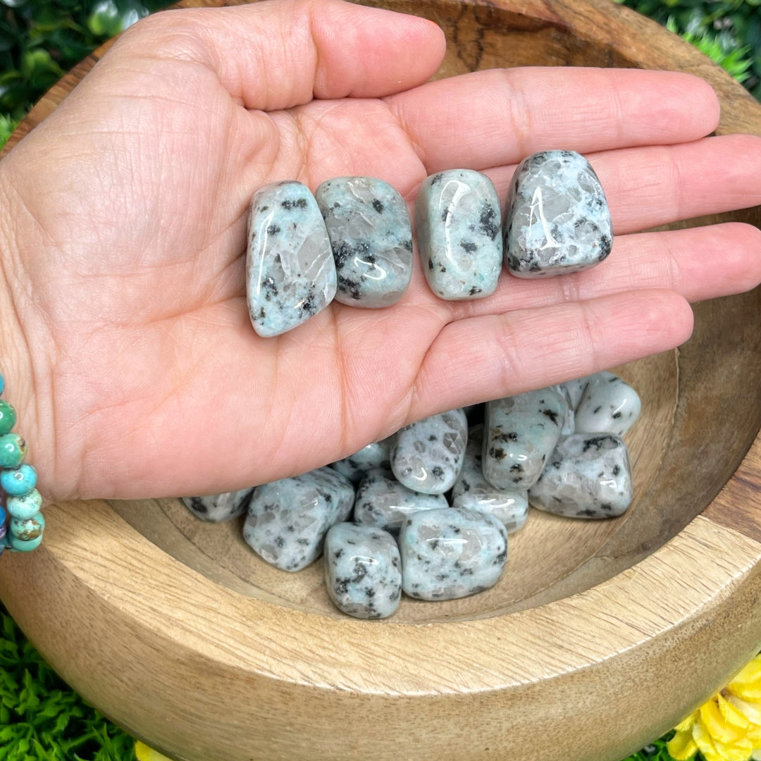 Pierre Roulée en Jaspe Kiwi