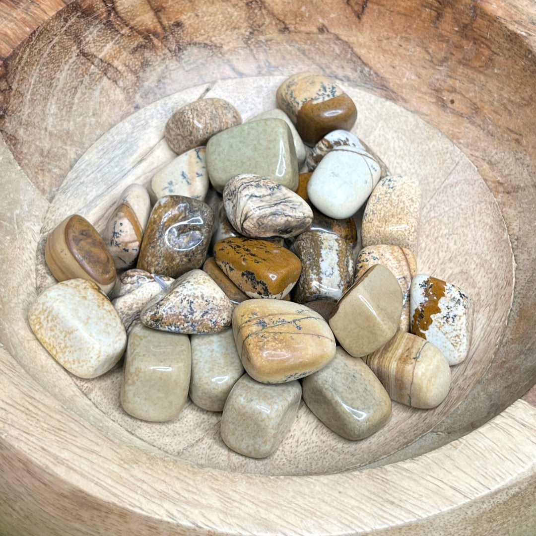 Pierre roulée Jaspe paysage