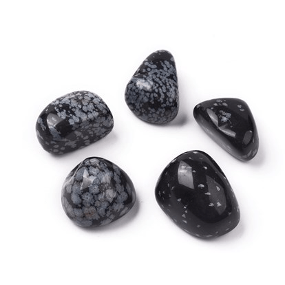 Pierre Roulée Obsidienne Flocon de neige
