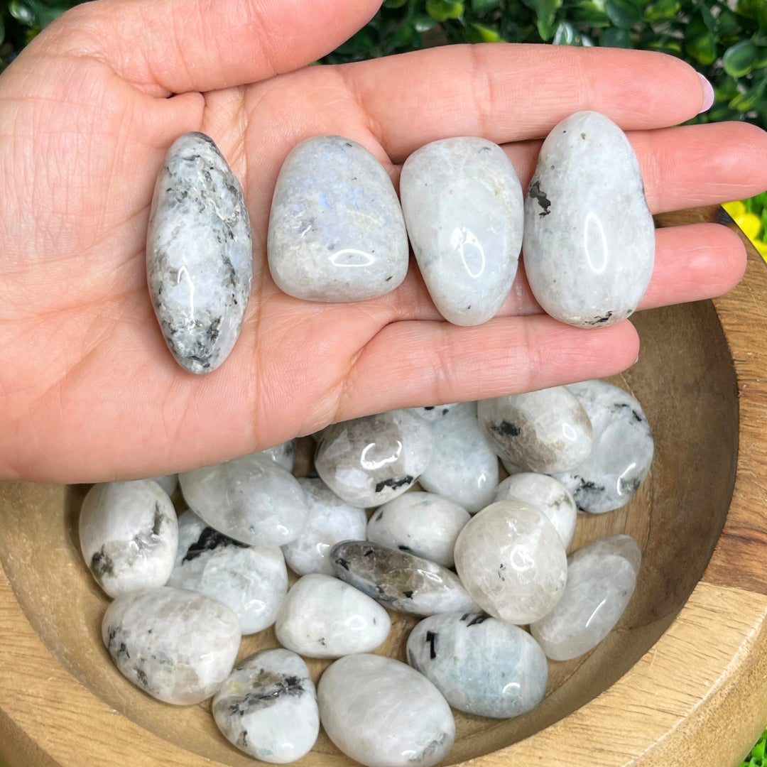 Pierre roulée Péristérite (Labradorite Blanche)