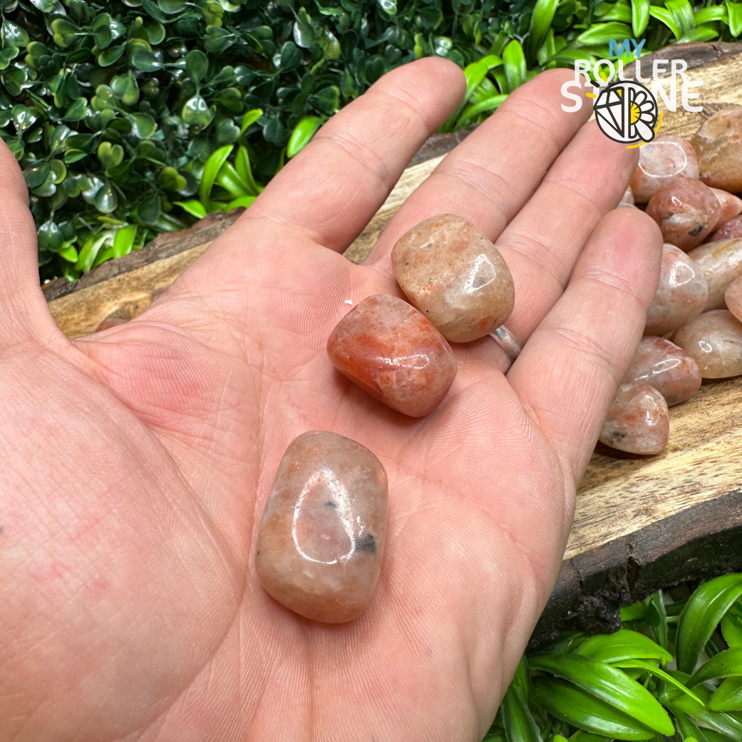 Pierres roulées en Pierre du Soleil A (Taille moyenne) - Pierres et fossiles