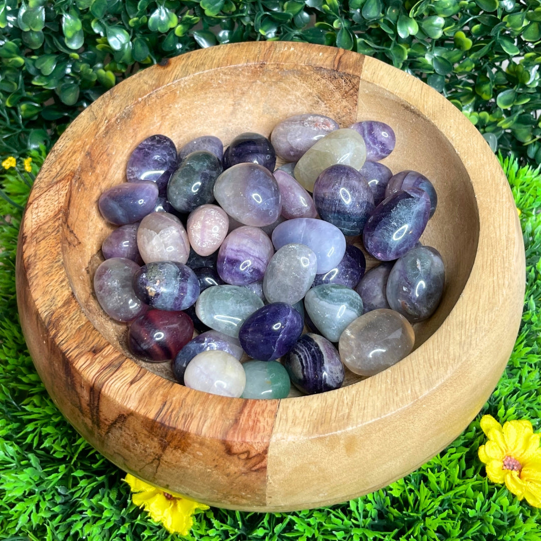 Pierres roulées Fluorite Arc-en-Ciel (Taille moyenne)