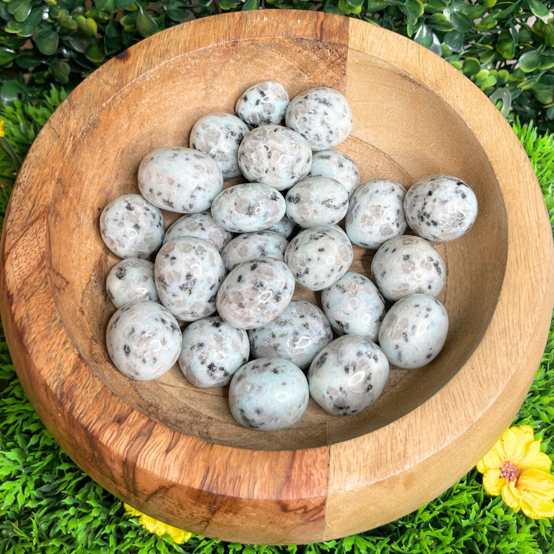 Pierres roulées Jaspe Kiwi (Taille moyenne)