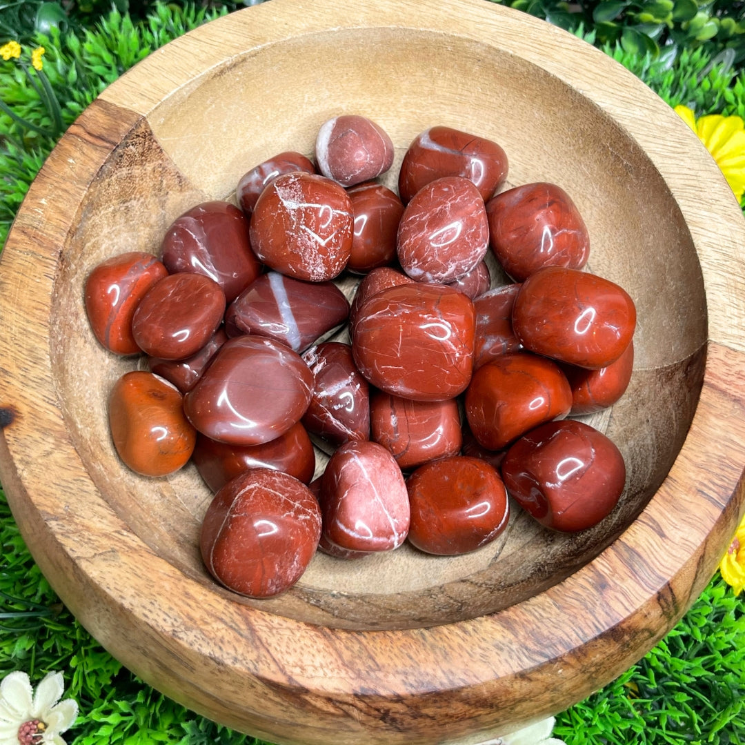 Pierres Roulées Jaspe Rouge (Taille moyenne)