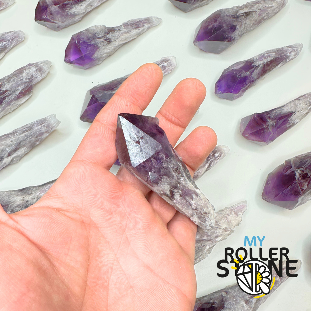 Pointe Naturelle en Améthyste - Pierres et fossiles