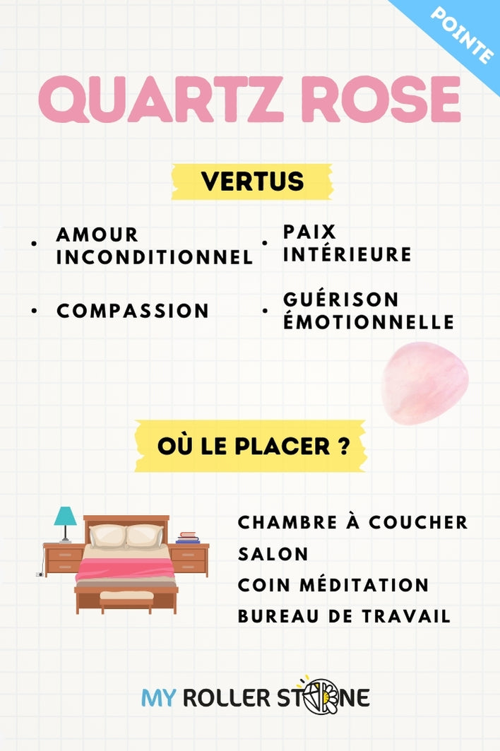 Pointe en Pierre Quartz Rose