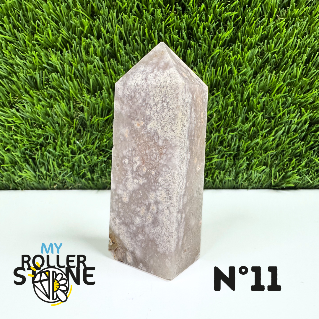 Pointes Pierre Rectangulaire Agate Fleur