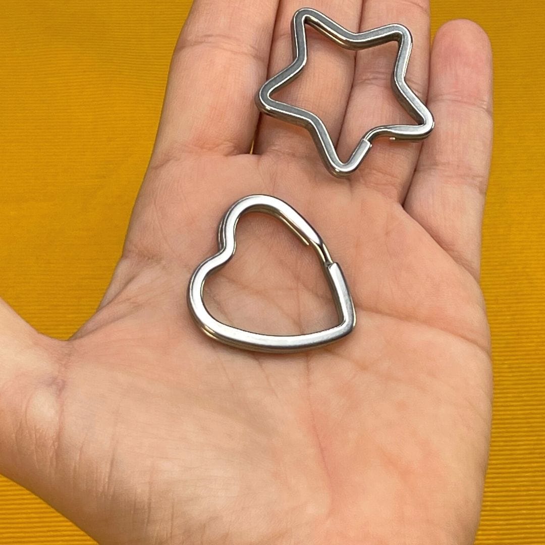 Porte clef coeur acier inoxydable