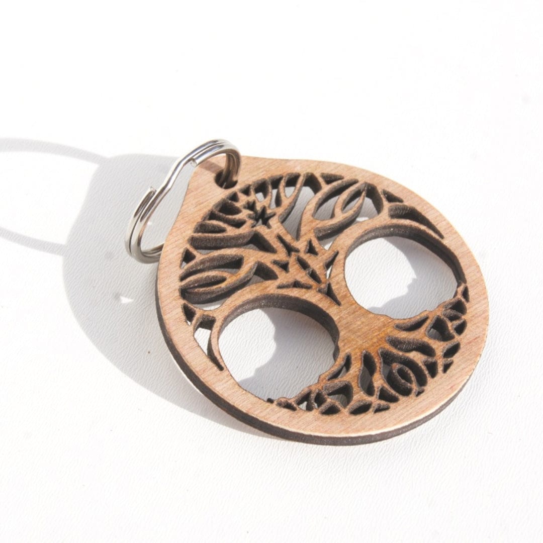 Porte Clé en bois Arbre de Vie