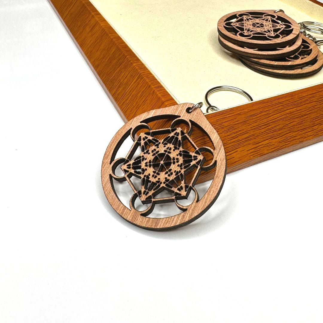 Porte Clé en bois Métatron