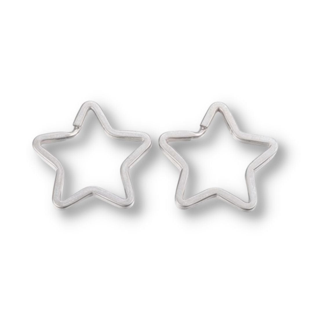 Porte clef Étoile acier inoxydable