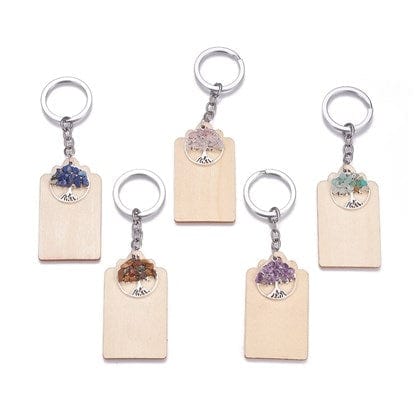 Porte-clef pierre Arbre de vie