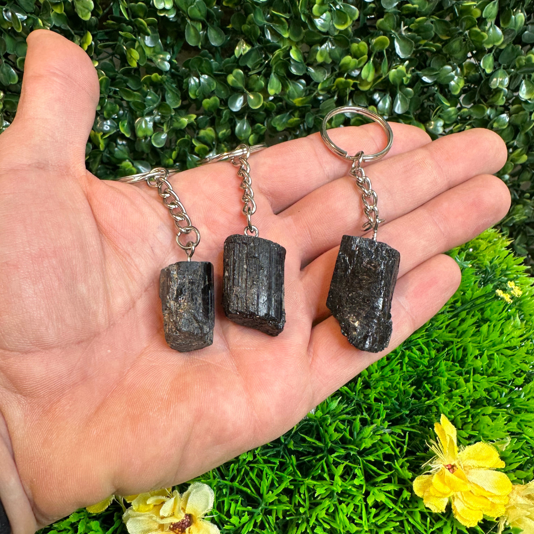 Porte-clef Tourmaline brute