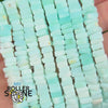 Perles Heishi Carré Opale Bleue Péruvienne 5A