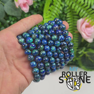 Bracelet en Azurite Chrysocolle 7A