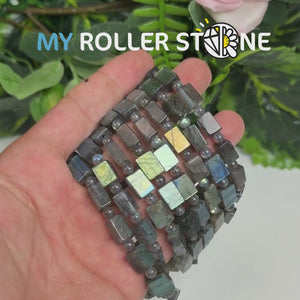 Bracelet Cubique Labradorite 5A