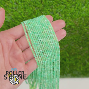 Perles Rondelle Facettée Chrysoprase 3A 4X2 MM