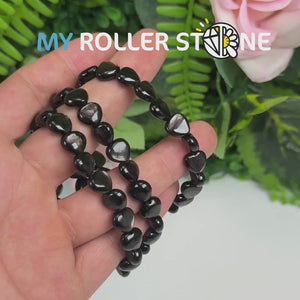 Bracelet Coeur Hypersthène