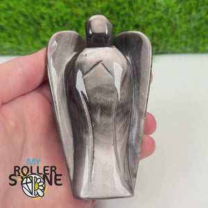 Ange en Obsidienne Argentée