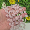 Perle Goutte Facettée Quartz Rose