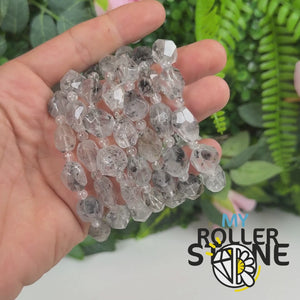 Bracelet en Diamant de Herkimer - Cristaux à Double Terminaison